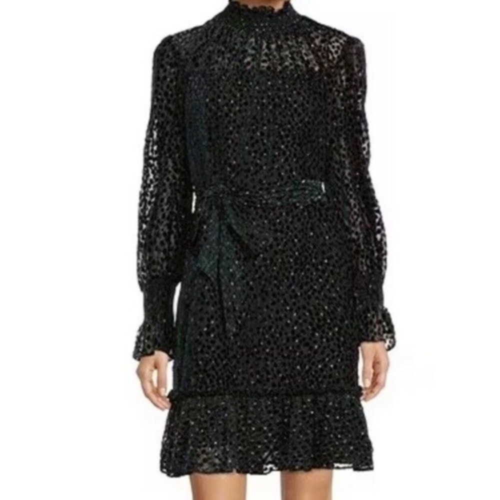 Alex Marie Skyler -  Velvet‎ Smocked Cocktail Dress
